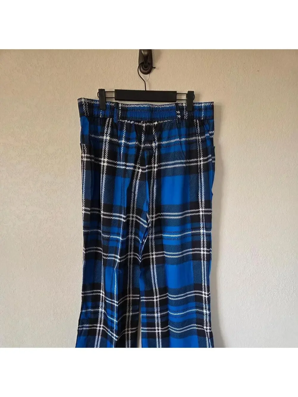 Women's Blue and Black Trousers